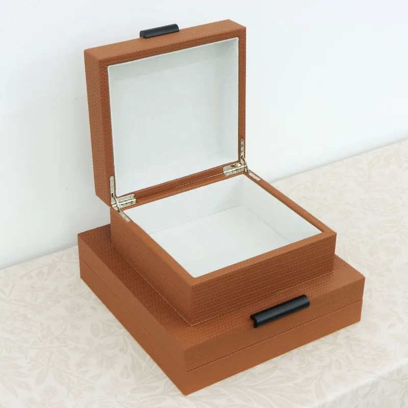 

Кожаная коробка для хранения ювелирных изделий, большие роскошные серьги, чехол для колец, ожерелье, браслет, органайзер, чехлы, дорожные женские шкатулки для драгоценностей