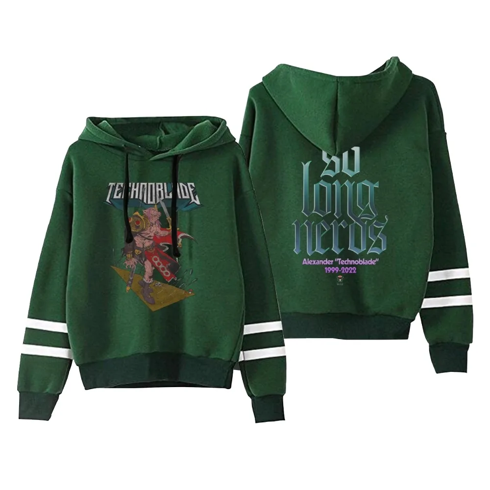 Technolade Rock So Long Nerds Hoodie Unisex, Pocketless, Barras Paralelas, Camisola de manga, Roupas Descanse em Paz