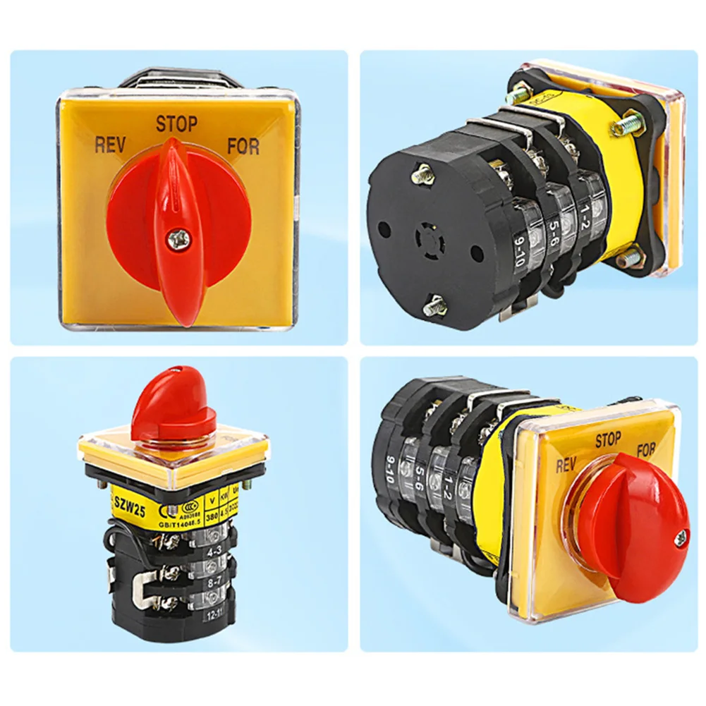 SZW25 3-position Forward Reverse Rotary Switch Milling Machine Changeover Switch Suitable For AC 50–60Hz & DC Circuits 220V-380V