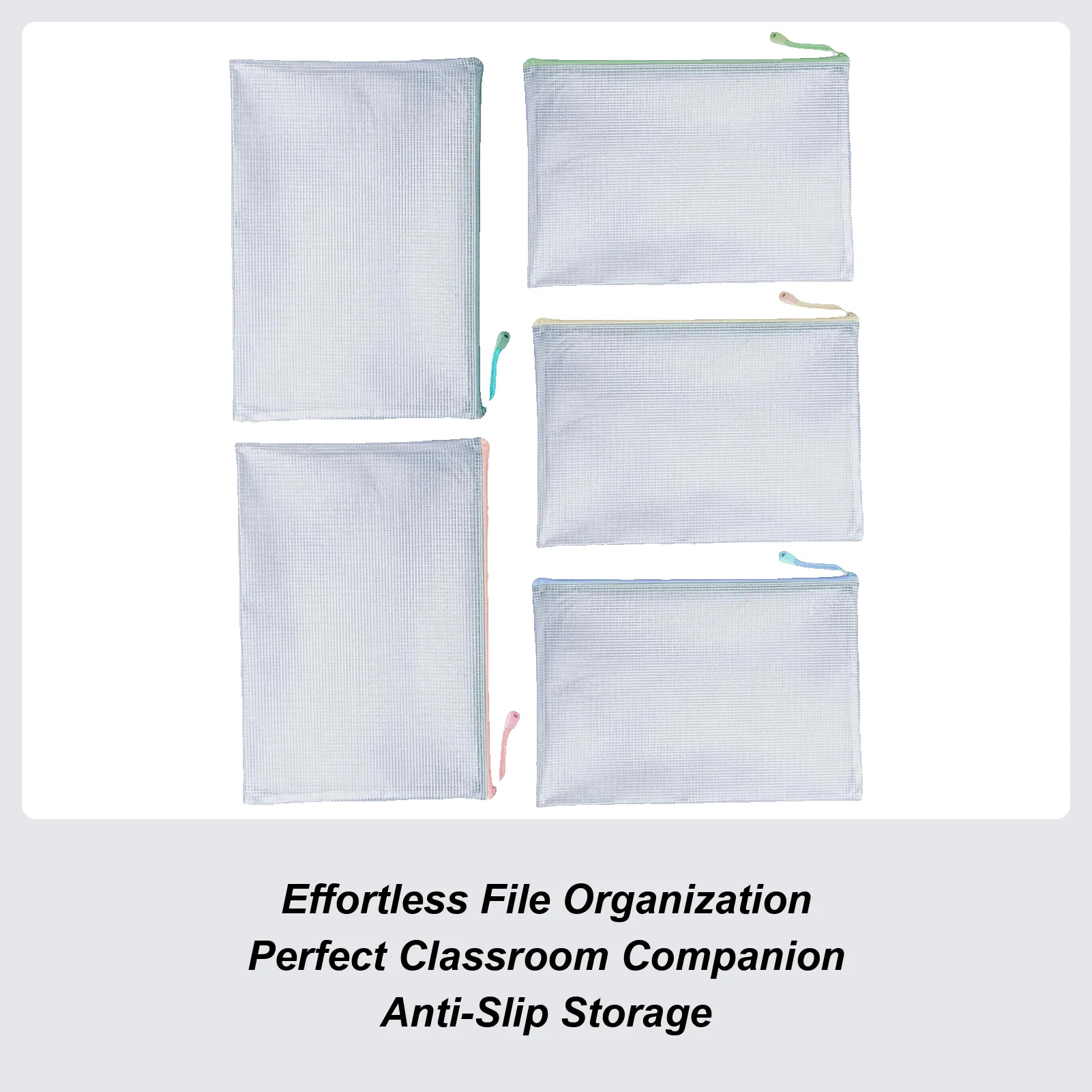

Clear Pouches With Zipper A4 File Storage Bags Zippered Pouch 5 Pieces Waterproof Storage Organizer For Stationery Supplies