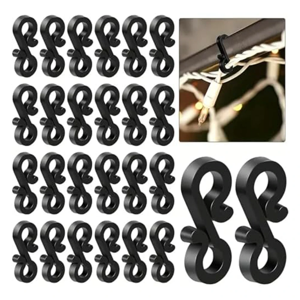 150 Pcs Gutter Hooks Heavy Duty Clips New Year Christmas Party Fairy Lights Decoration Clip Tools Parts Outdoor Rope Lights Clip