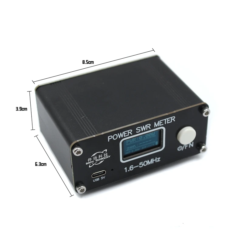 1Set QRP 150W SWR HF Shortwave Standing Wave Meter SWR/Power Meter Black 1.6-50Mhz FM/AM/CW/SSB