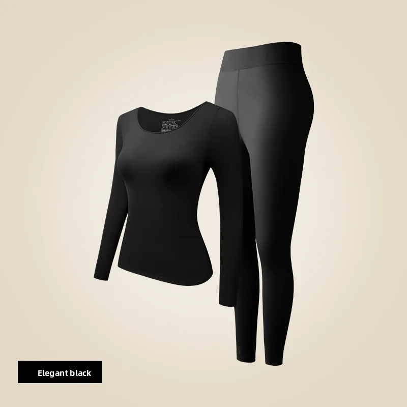 جمال الجلد الملابس الداخلية رقيقة جدا طبقة قاعدة الخريف الشتاء جديد ملابس اخلية حرارية مجموعة النساء سليم صالح قاعدة طبقة أعلى وأسفل #4