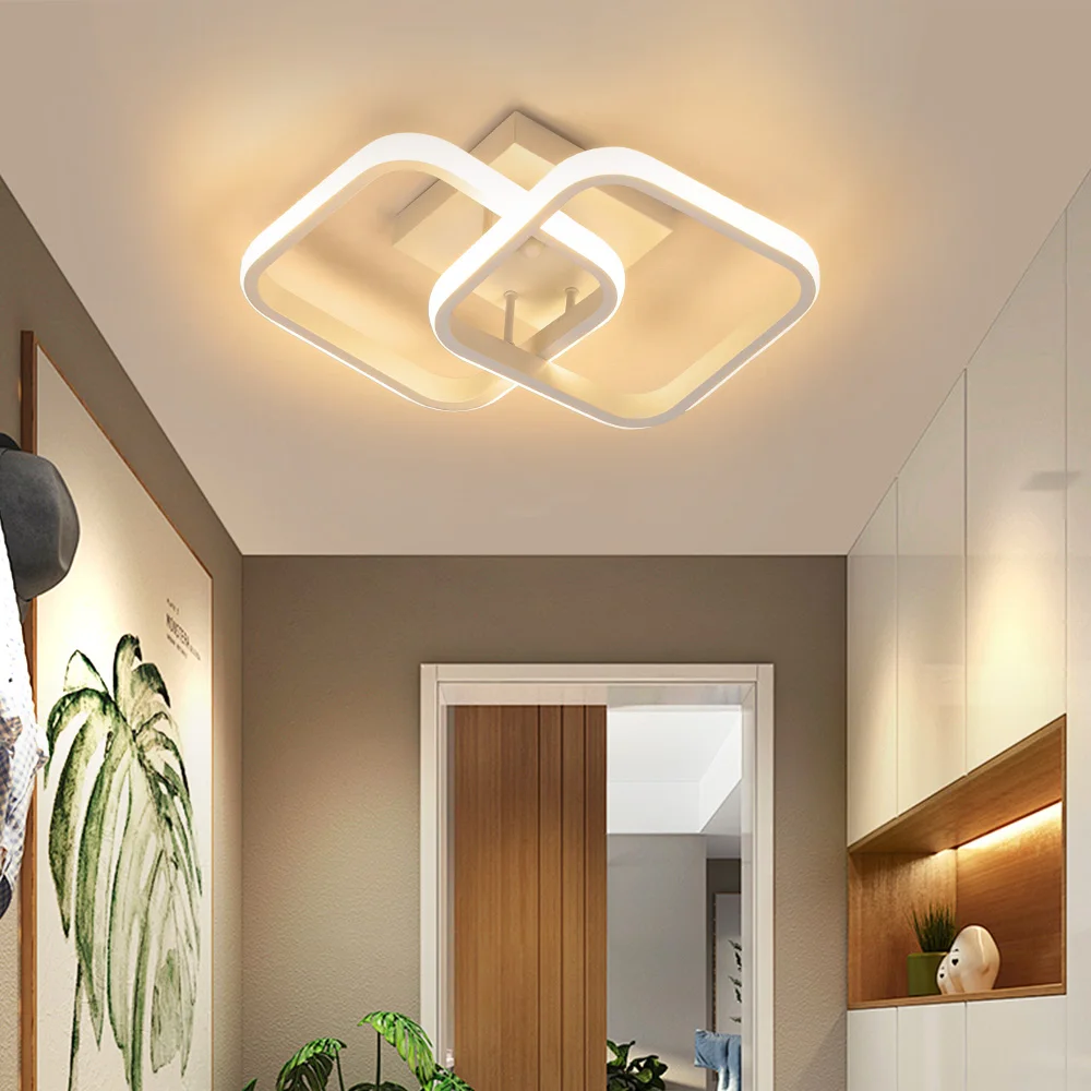 

Small Ceiling Lights Modern LED Acrylic Ceiling Lamp White Aisle Lighting Fixtures for Bedroom Kitchen Living Room Study Hallway