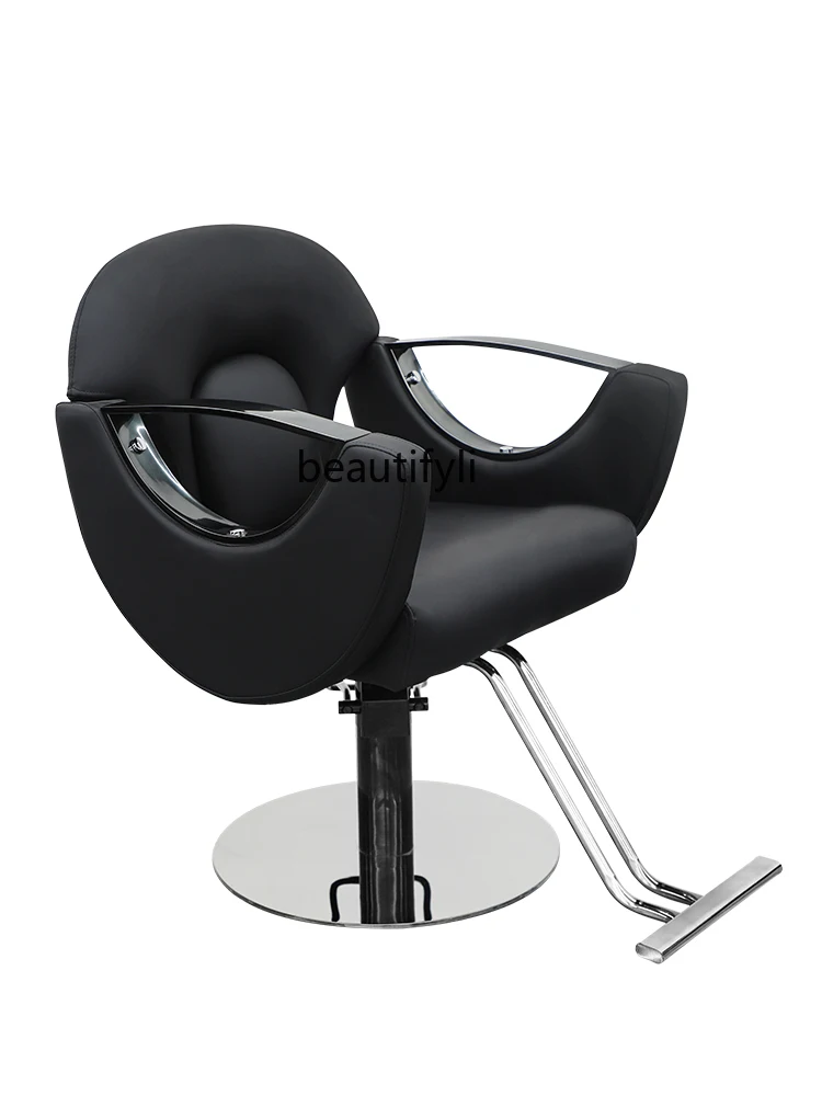 

New Hair Chair for Hair Salon Lifting Rotating Fashion Barber Shop Hair Cutting Seat Light Luxury Hot