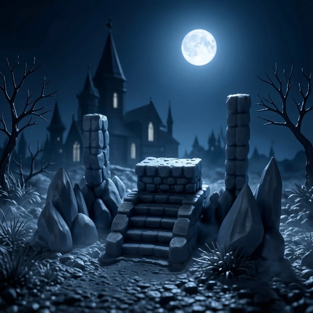 3D Printed Fantasy Terrain Pack Altar Miniature for D&D RPG Wargaming Miniature Unpainted