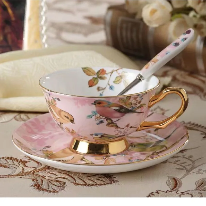 

European coffee cup set bone China cups and saucers household ceramics British luxury afternoon tea tea set teacups high value.