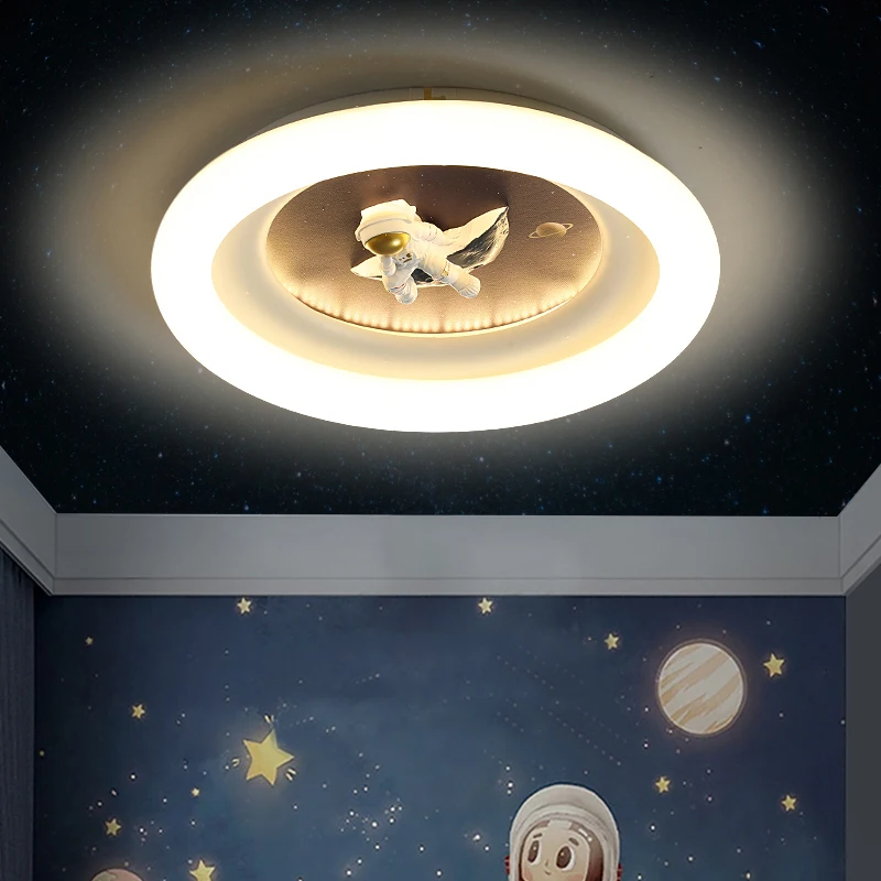 

Children's Room Led Ceiling Lamp Boy Bedroom Eye Protection Ceiling Lamp Modern Girl Planet Astronaut Indoor Lighting Decor Lamp