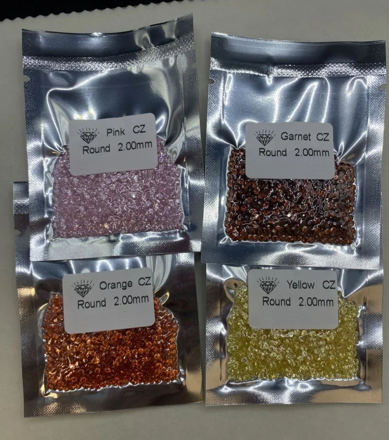 

100pcs/lot 5A Grade 4-10mm Loose Zircon Stone Round Cut Multiple Color Cubic Zirconia Gemstone for Jewelry Handmade Accessories