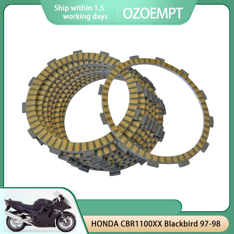 

OZOEMPT Fibrous Clutch plate Apply to HONDA CBR1100XX Blackbird 97-98