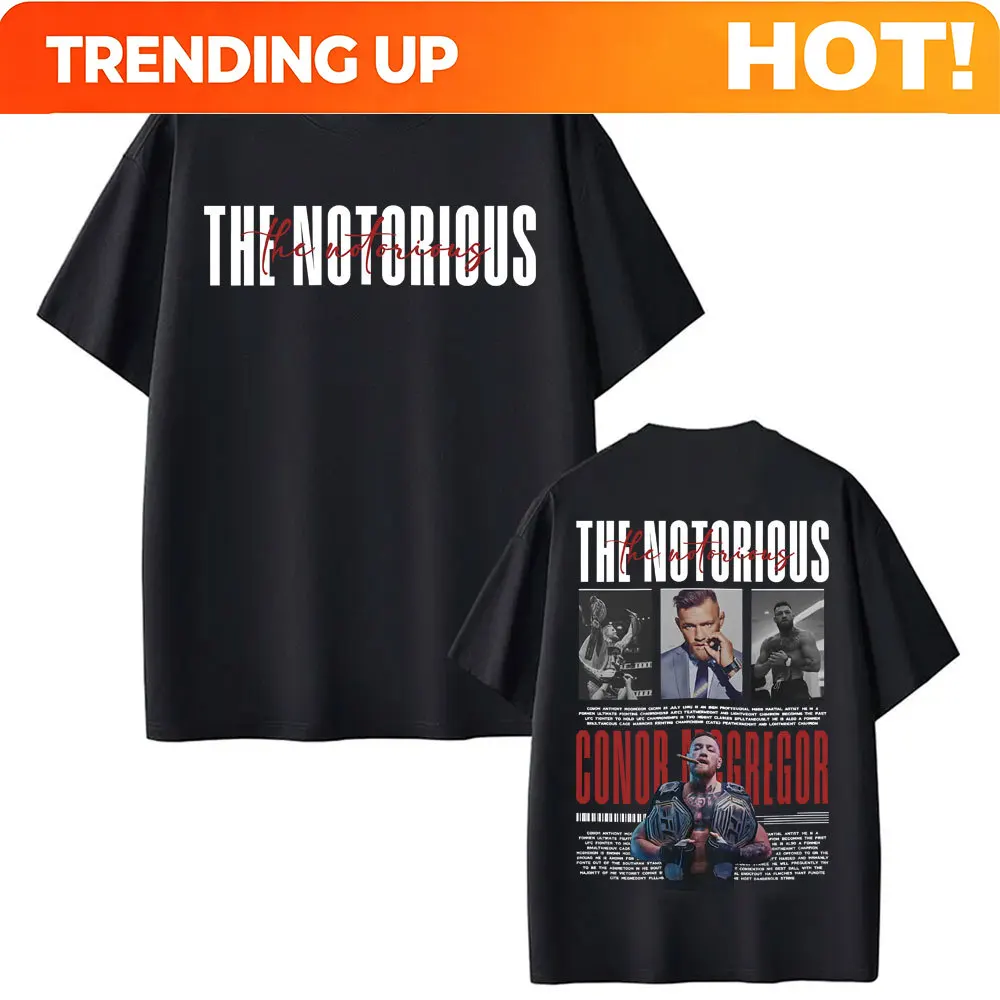 Customization The Notorious Conor Mcgregor Vintage Graphic Tee Shirt Men Women Summer Tops High Quality T-shirt Fashion Gothic C