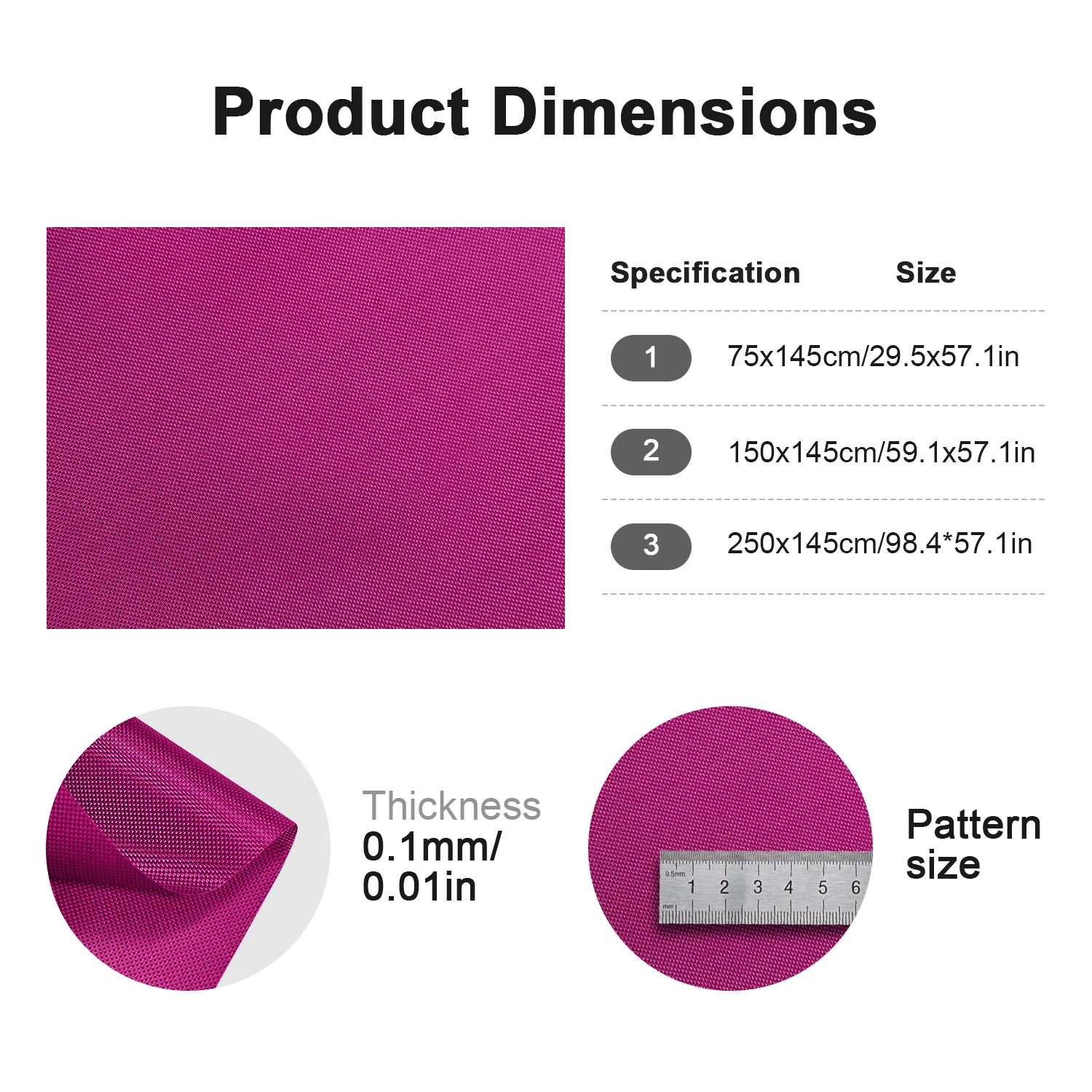 210D Waterproof Oxford Fabric 145Cm Width PU Coated Textile For Outdoor Patio Furniture Cover Household DIY Sewing Accessory