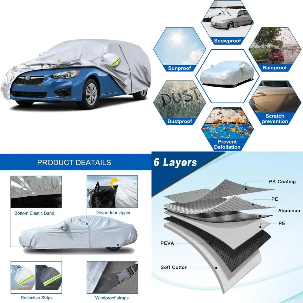 

Автомобильный чехол на заказ для Subaru Impreza Hatchback 1992-2025, водонепроницаемая всепогодная защита для наружного использования