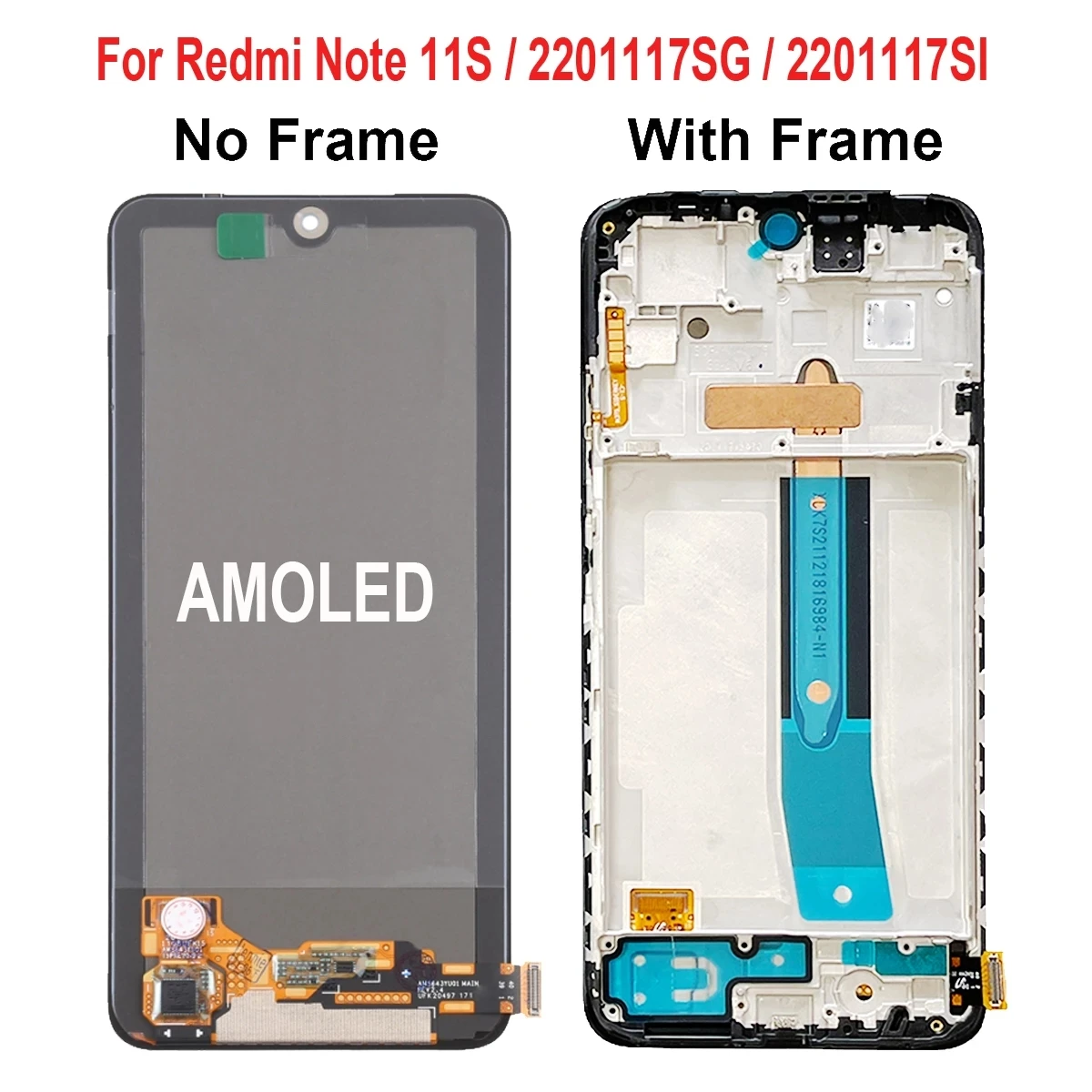 Original For Xiaomi Redmi Note 11S 5G 22031116BG LCD Display Touch Screen Digitizer For Redmi Note11S 2201117SG 2201117SI LCD