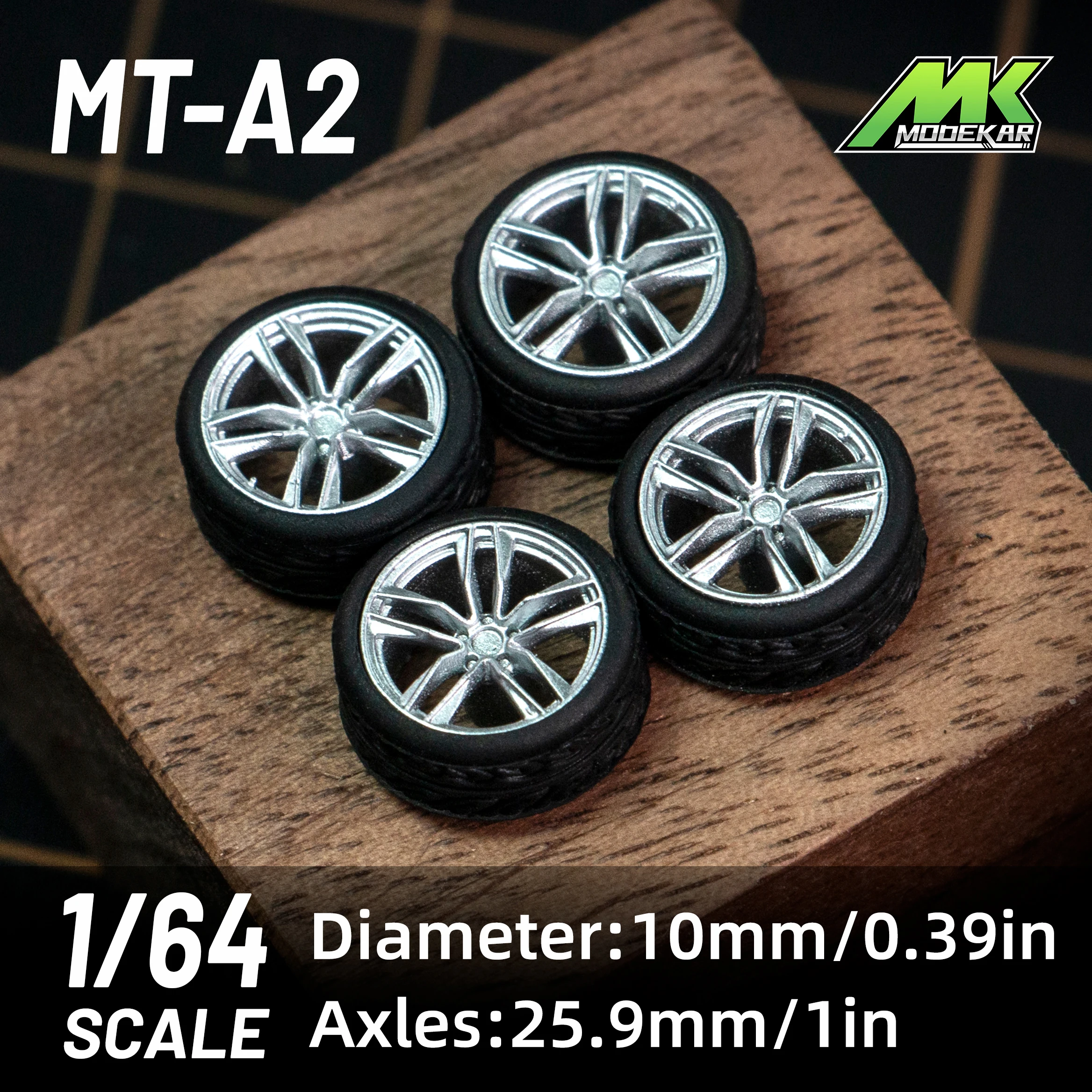 1/64 Microkiom 10mm Wheels with Rubber Tires Model Car Conversion Parts JDM VIP Hotwheels Tomica MiniGT Special Model A