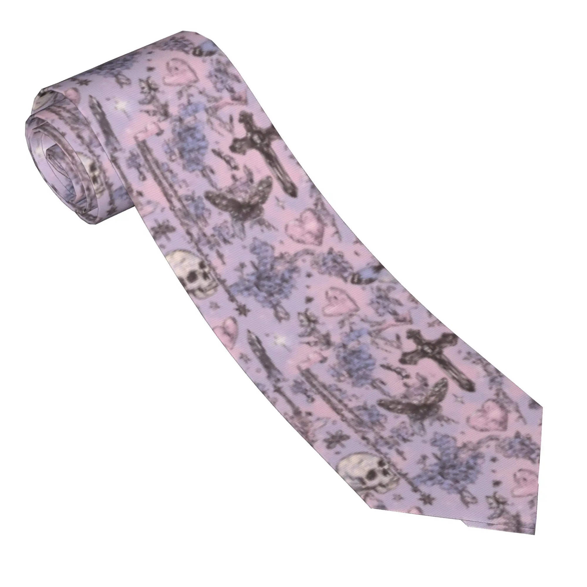 Halloween Gothic Unisex Necktie Slim 8 cm Narrow Creepy Spooky Neck Tie for Mens Suits Accessories Gravatas Wedding  Business