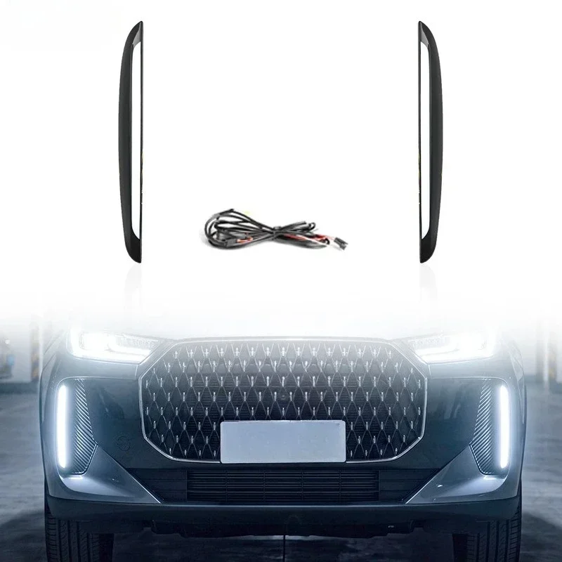 DRL LED Daytime Running Lights Upgrade Turn Signal Front Fog Lights Modification For Chery Tiggo 7 Pro / EBRO S700 2025 2026 detail image 2