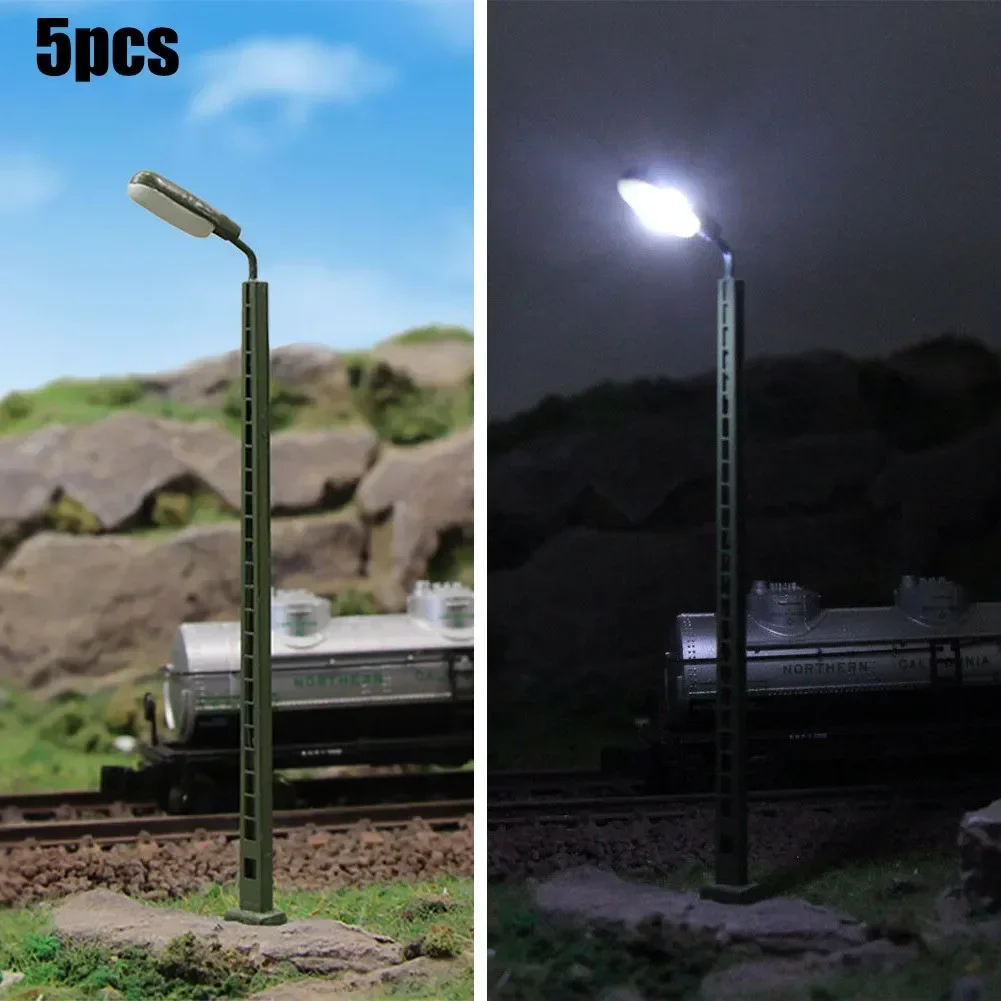 5Pcs Model Railway Lights For H0 Gauge Model Railway Light Lattice Mast Light Gauge N Gauge Light Layout Model Building In Stock