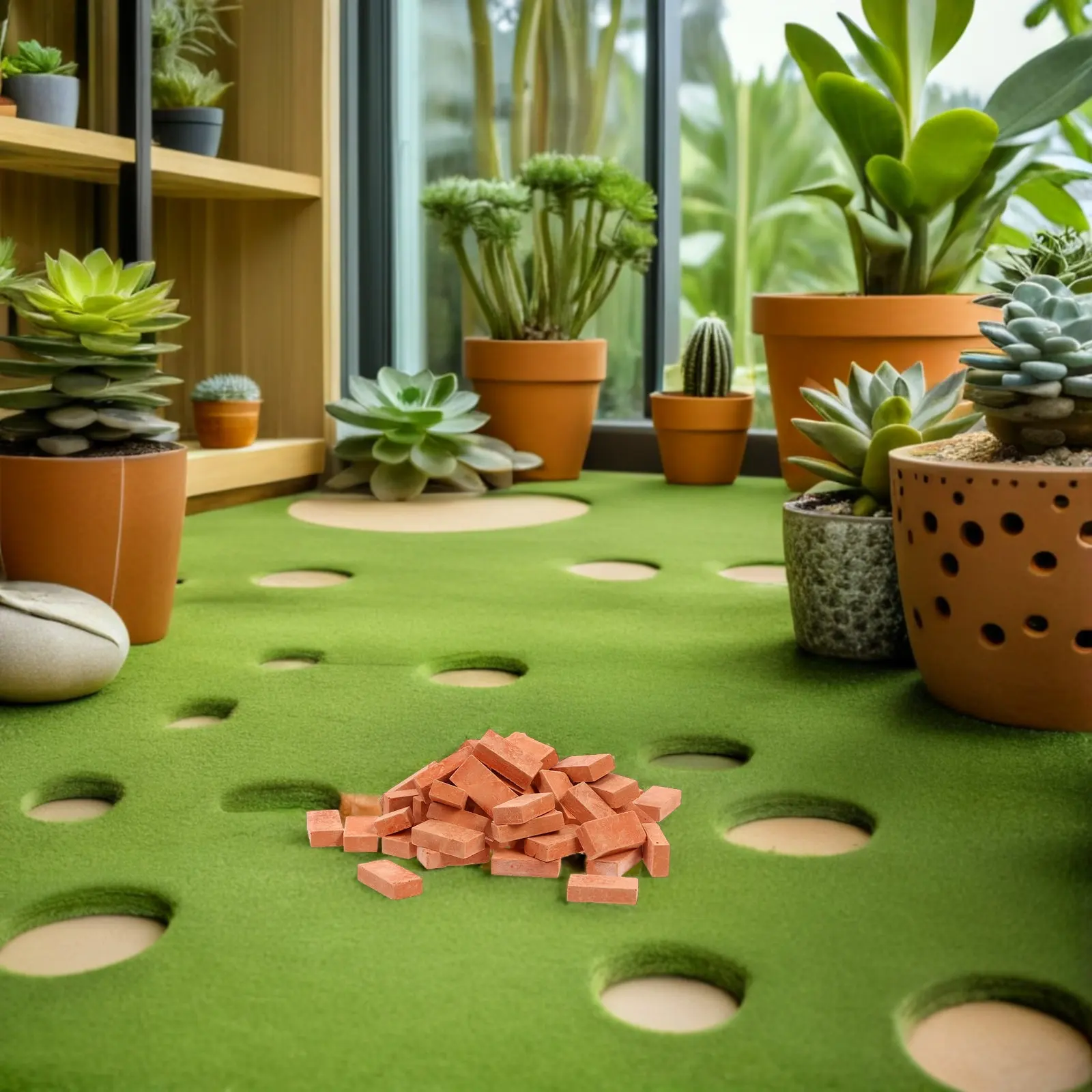 150Pcs Brick Simulation Miniature Scene for Sand Table Layout DIY Micro Landscape Accessories for Crafts Mini Bricks