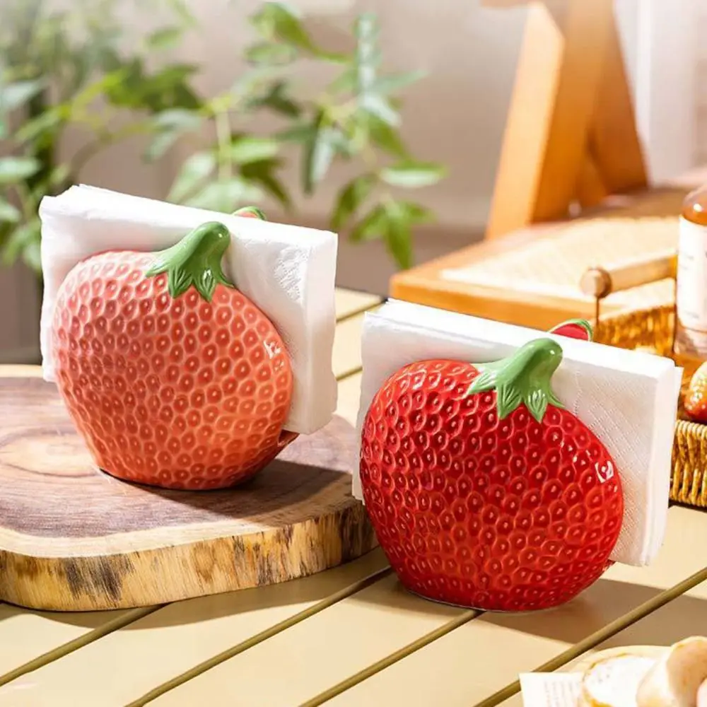 

Home Decoration Organizer Ceramic Tissue Holder Exquisite Stylish Napkin Holder Multi-purpose Decorative Tissue Clip Bedroom