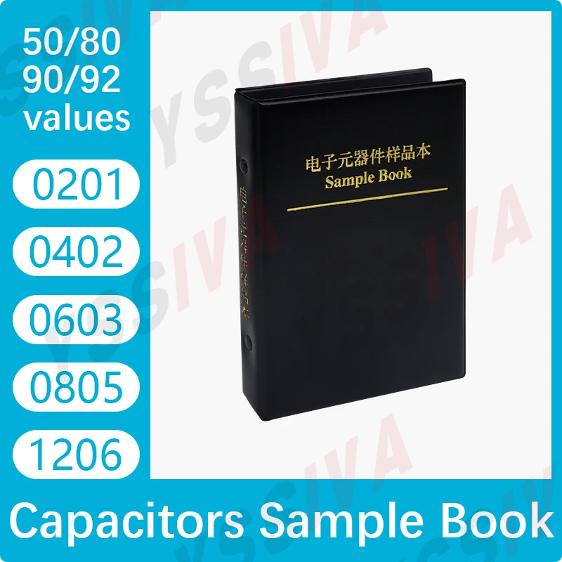 

1206 0805 0603 0402 0201 SMD Capacitor Sample Book Chip Capacitance Assortment Set DIY Pack 50/80/90/92values 25pcs/50pcs