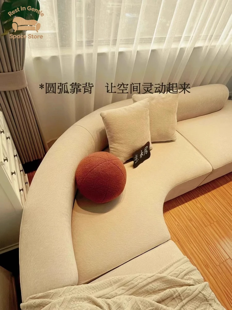 Curved special-shaped corner sofa, lounge area, lobby, reception area, meeting guests for negotiation, beauty salon, hotel sales