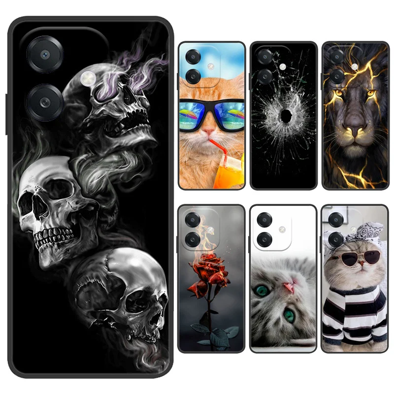 Phone Case For OPPO A3 5G Soft TPU Silicone Back Cover For OPPO A60 5G Popular Painted Shockproof Protector CPH2683 CPH2631