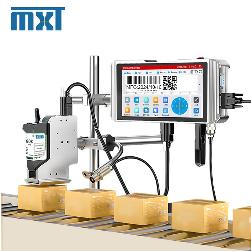 HD Multi-language Online Inkjet Printer Digital Label Sign Date Batch Number Tij Coding Inkjet Printing Machine