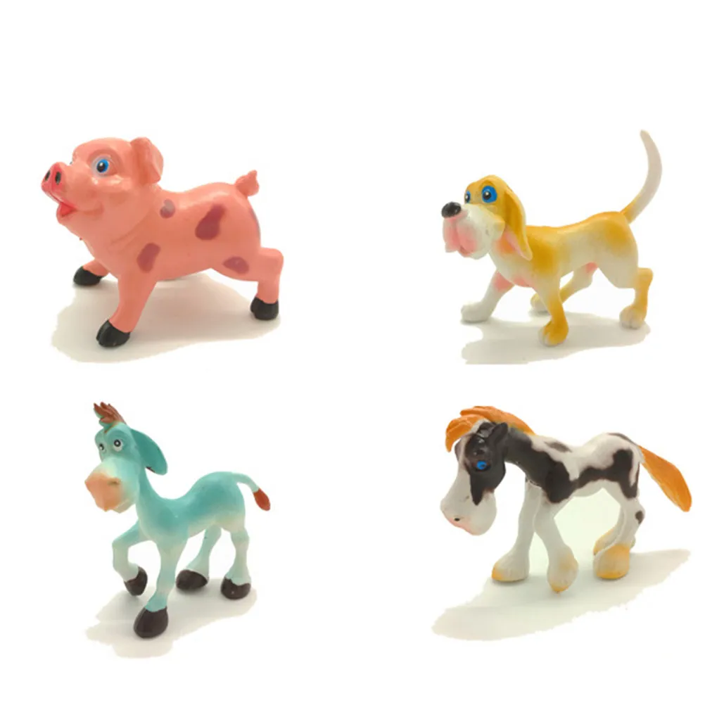 

Набор из 6 фигурок сельскохозяйственных животных, пластиковый развивающий игровой набор для детей, красочная коллекция животных для развития воображения