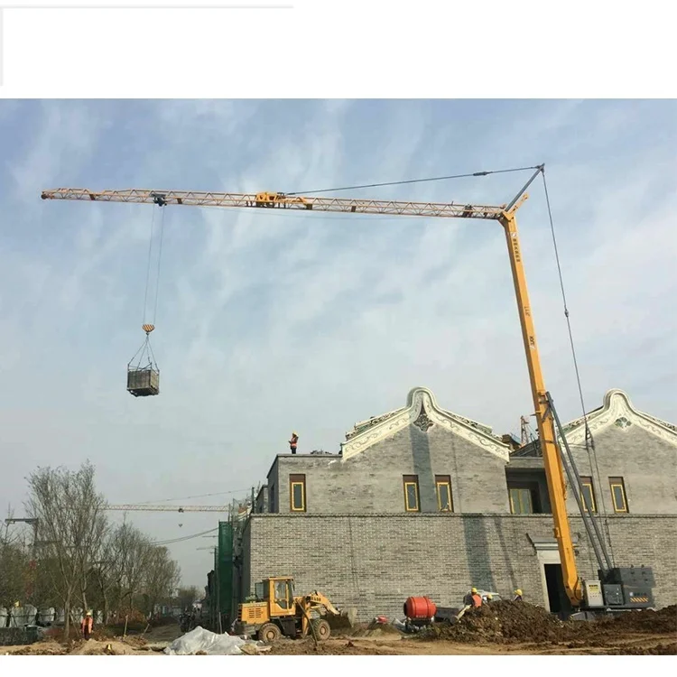 Factory Sell Small 4 Ton Electric Topless Mobile Self Erecting Tower Crane China New Product 2020 CE Provided Yellow 25m, 20m