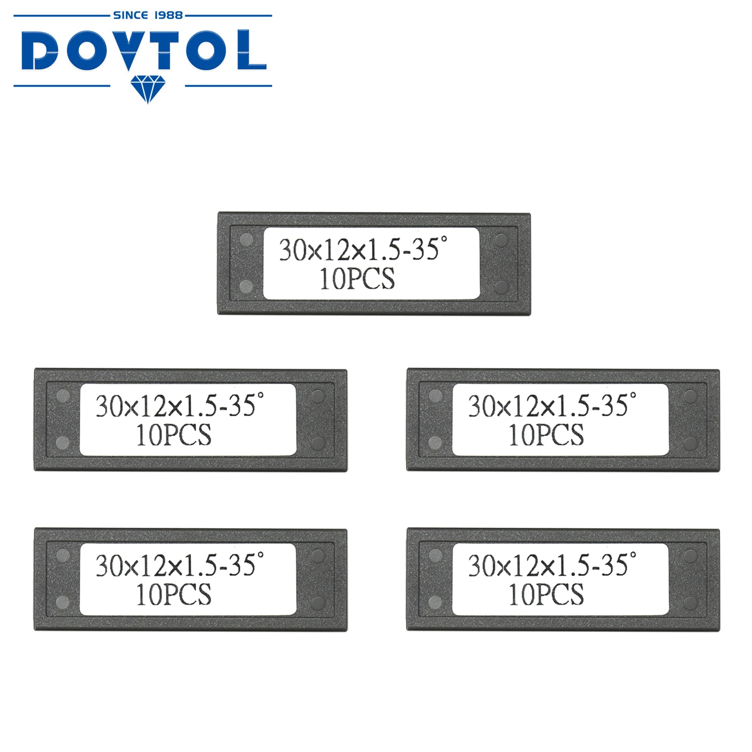 Carbide Insere as Lâminas do Cortador Bordas para Madeira Plaina Helicoidal do Sulco Quadrado 30x12x1.5 mm 1.18 in 50 Unid