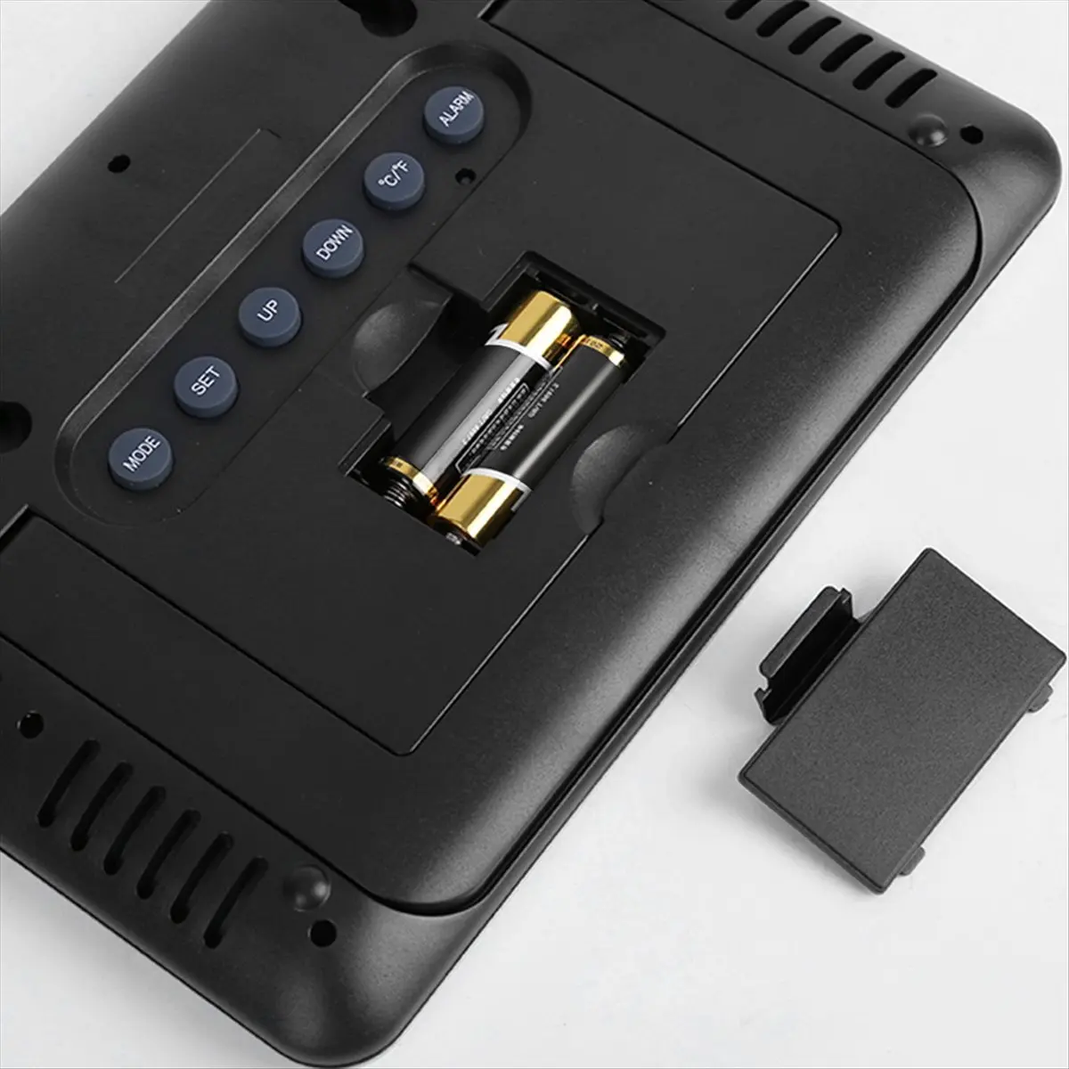 【abfs】カレンダーと温度表示機能付きデジタル時計。大型lcdスクリーンと特大数字を採用し、見やすく、設定も簡単。