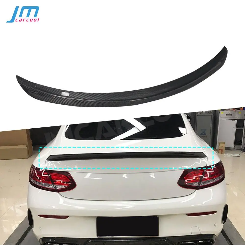 

Car Rear Trunk Lip Spoiler Wing For Mercedes Benz C Class C205 2 Door Coupe W205 4 Door Sedan 2014-2022 Carbon Fiber Accessories