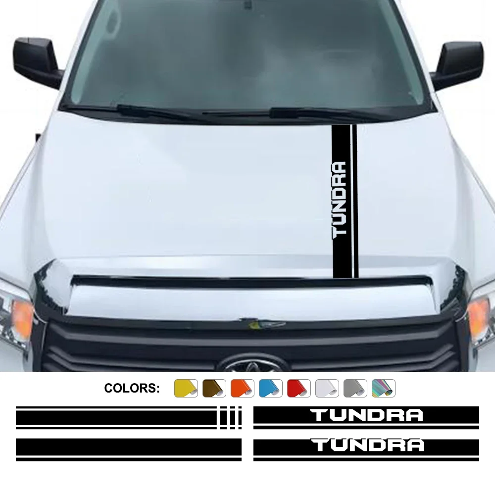 Pickup Hood Sticker For Toyota Tundra TRD Limited SR5 Truck Vinyl Stripes Decor Cover Car Style Decal Auto Tuning Accessories