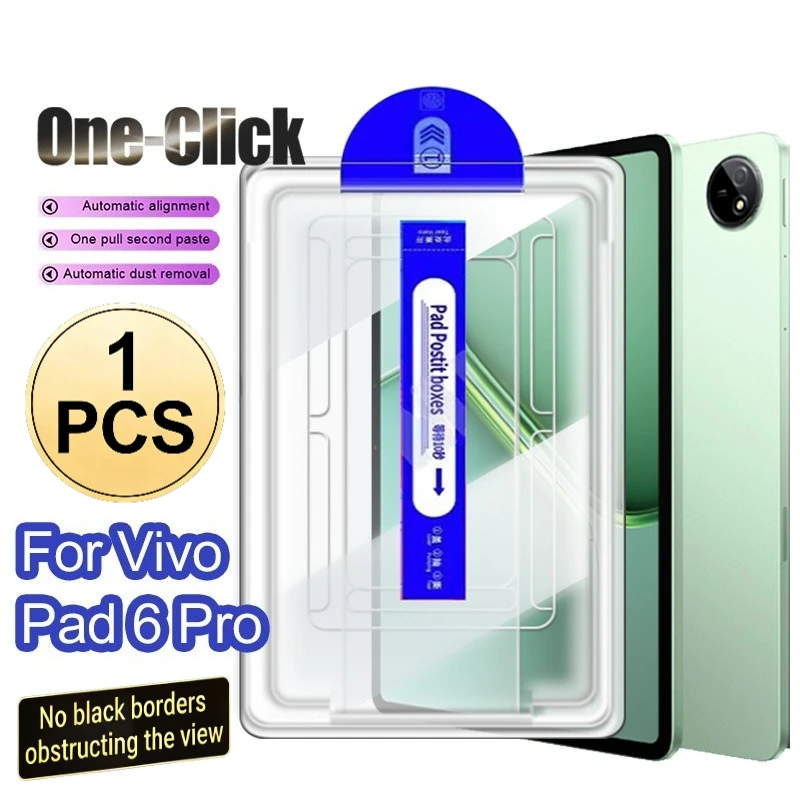 1 Pack for VIVO Pad 6 Pro Pull-Out Dust-Free Warehouse Tablet Tempered Film - 99.9% HD Clarity, Anti-Scratch/Oil/Fingerprint