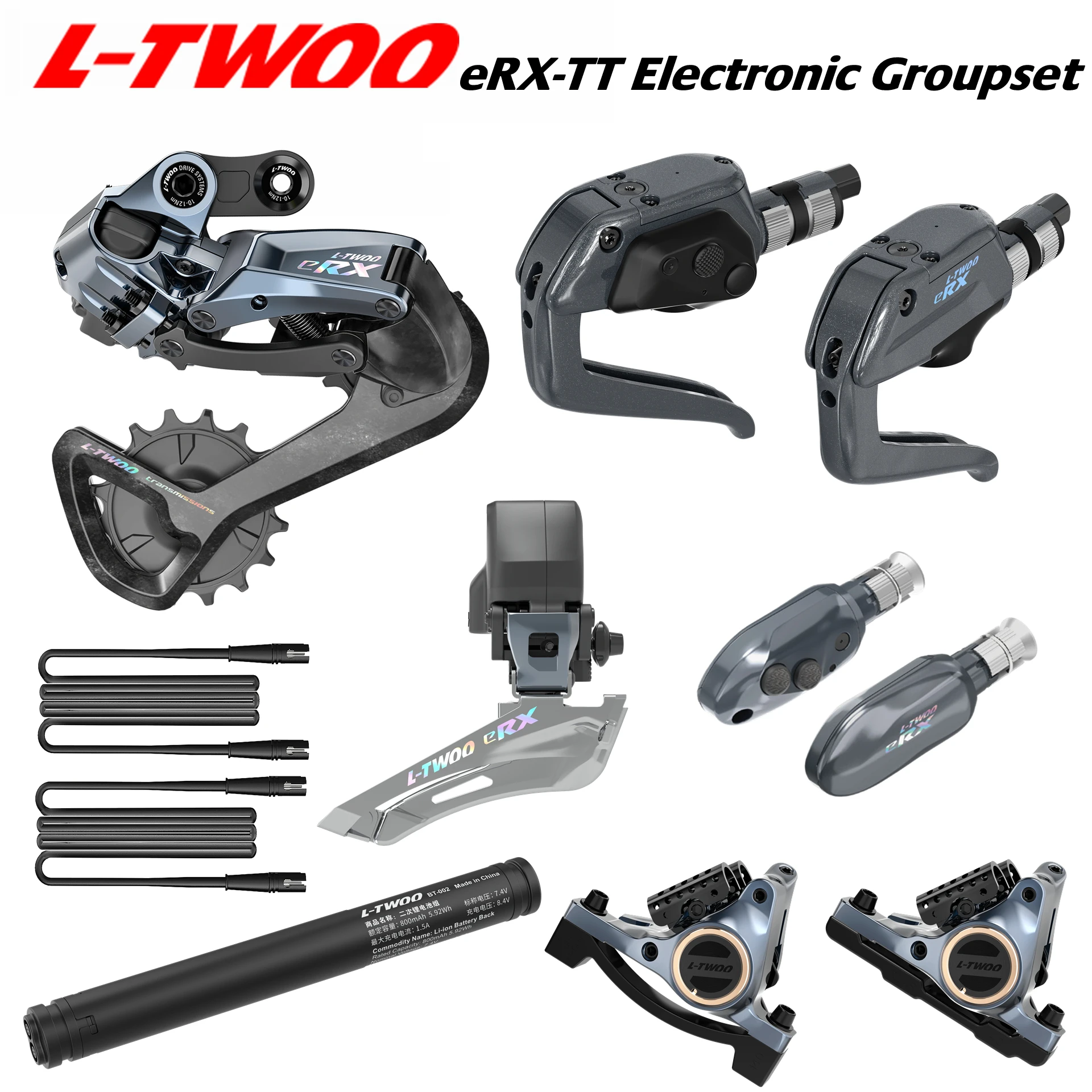 

Электронный групповой набор LTWOO eRX-TT / eR9-TT, групповой набор для велосипедов и триатлона, сменный аккумулятор, программирование через приложение