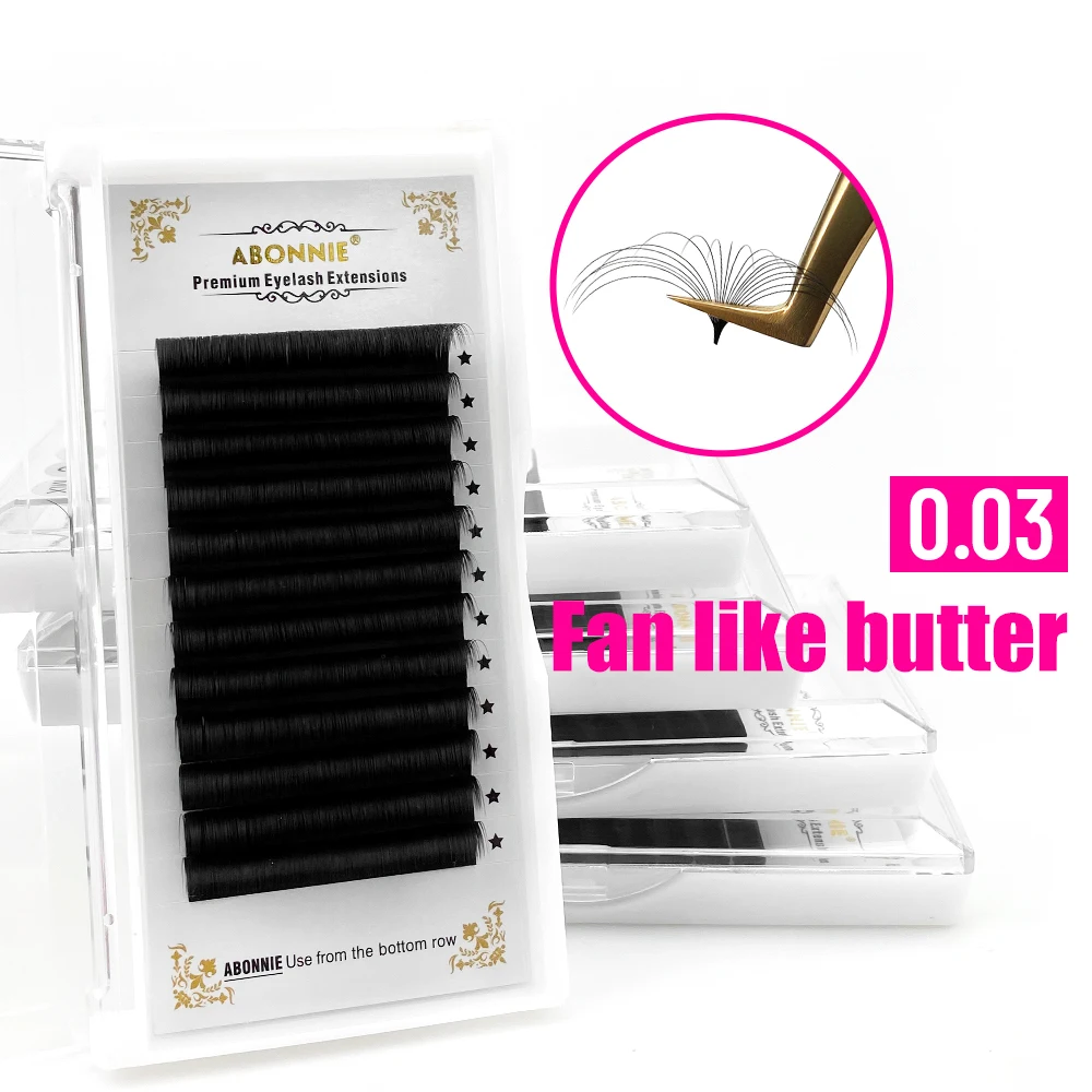 

ABONNIE Easy Fan Auto Eyelash Extension Supplies Handing Making Fast Bloom Flowering Pre-bonded Lashes Volume