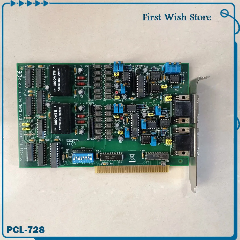 For Advantech 12-bit 2-channel isolated analog output ISA data acquisition card PCL-728 A1