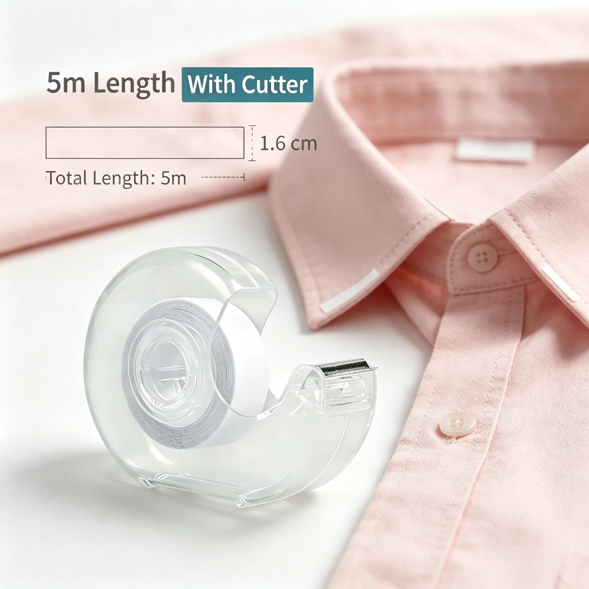 Double Sided Clothing Tape, No Residue Strong Hold Skin Safe Invisible Tape for Women, Scarf, Dress, Daily & Travel Parties