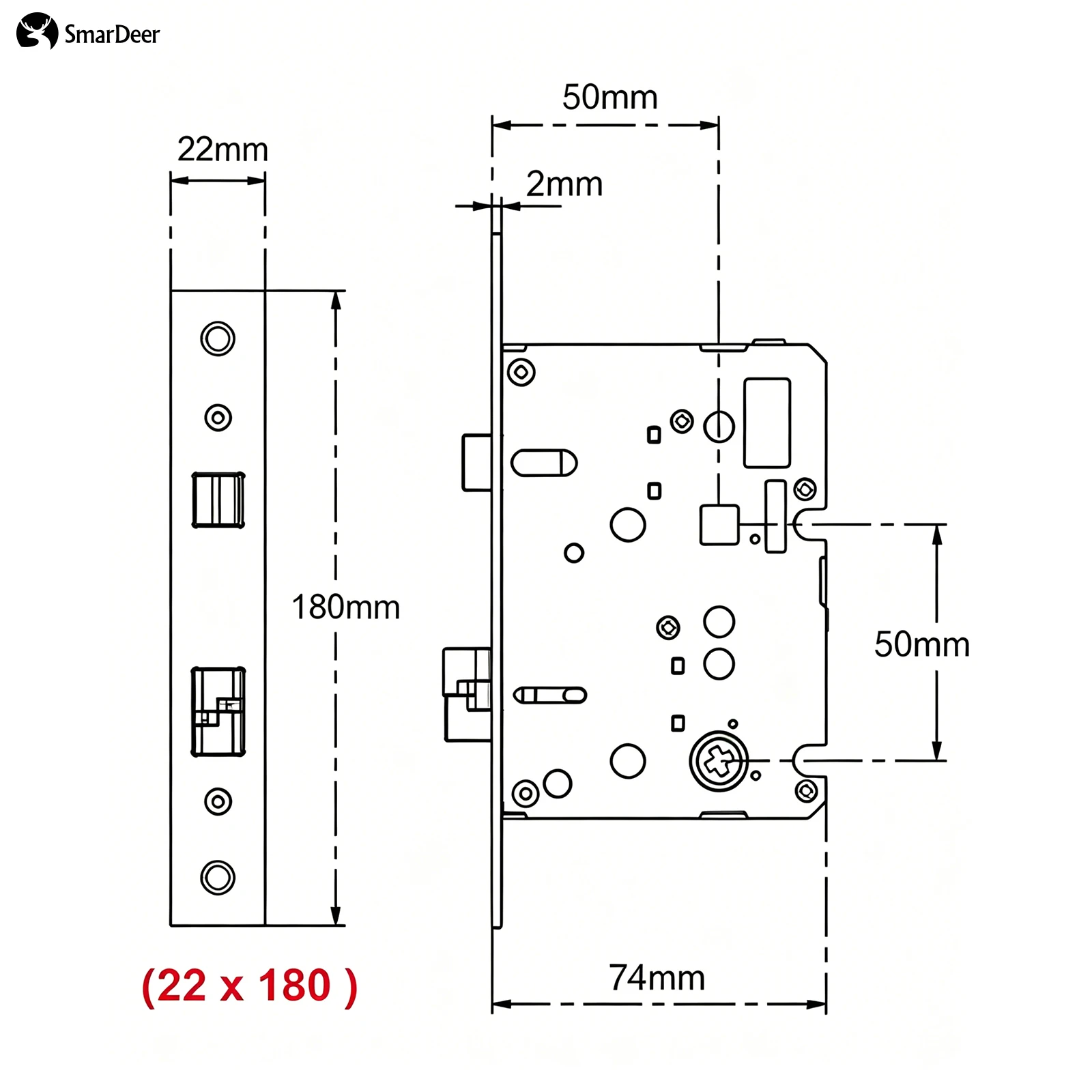 Adaptive Electronic Lock Body for Smart Lock Fingerprint Lock gallery 2