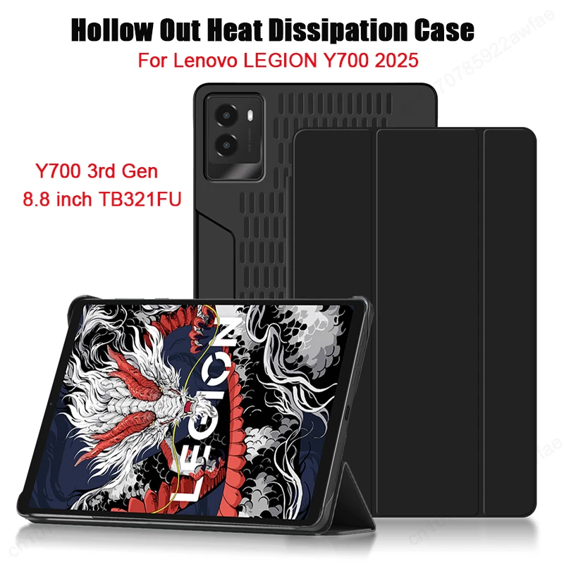 Para Lenovo Legion Y700 2025 Juego Tablet Funda trasera Funda para LEGION Y700 3.a generación 8,8 pulgadas TB321FU Sleep Wake-Up Funda Shell