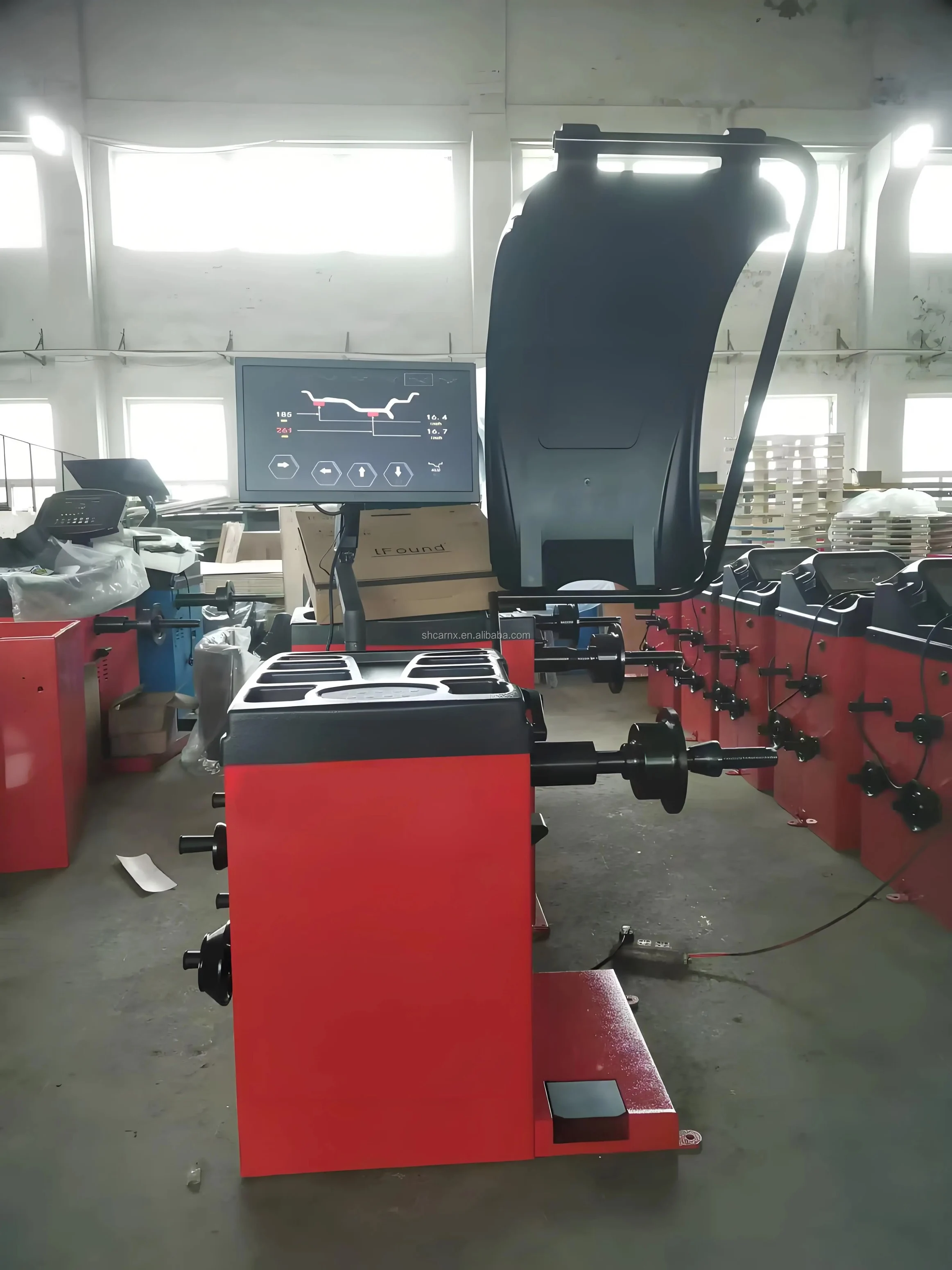 حار بيع موازنة العجلات الأوتوماتيكية 90ES مع آلة LCD باعث الليزر 28 بوصة موازن الإطارات #3