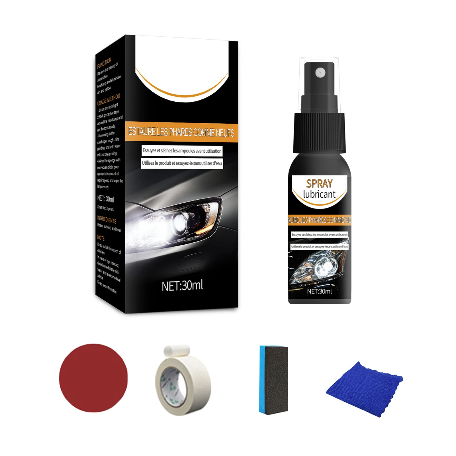 

30ml Car Headlight Repairing Too Kit Headlight Coating Agent Taillight Headlight Lampshade Polishing Refurbishment Car Scratch