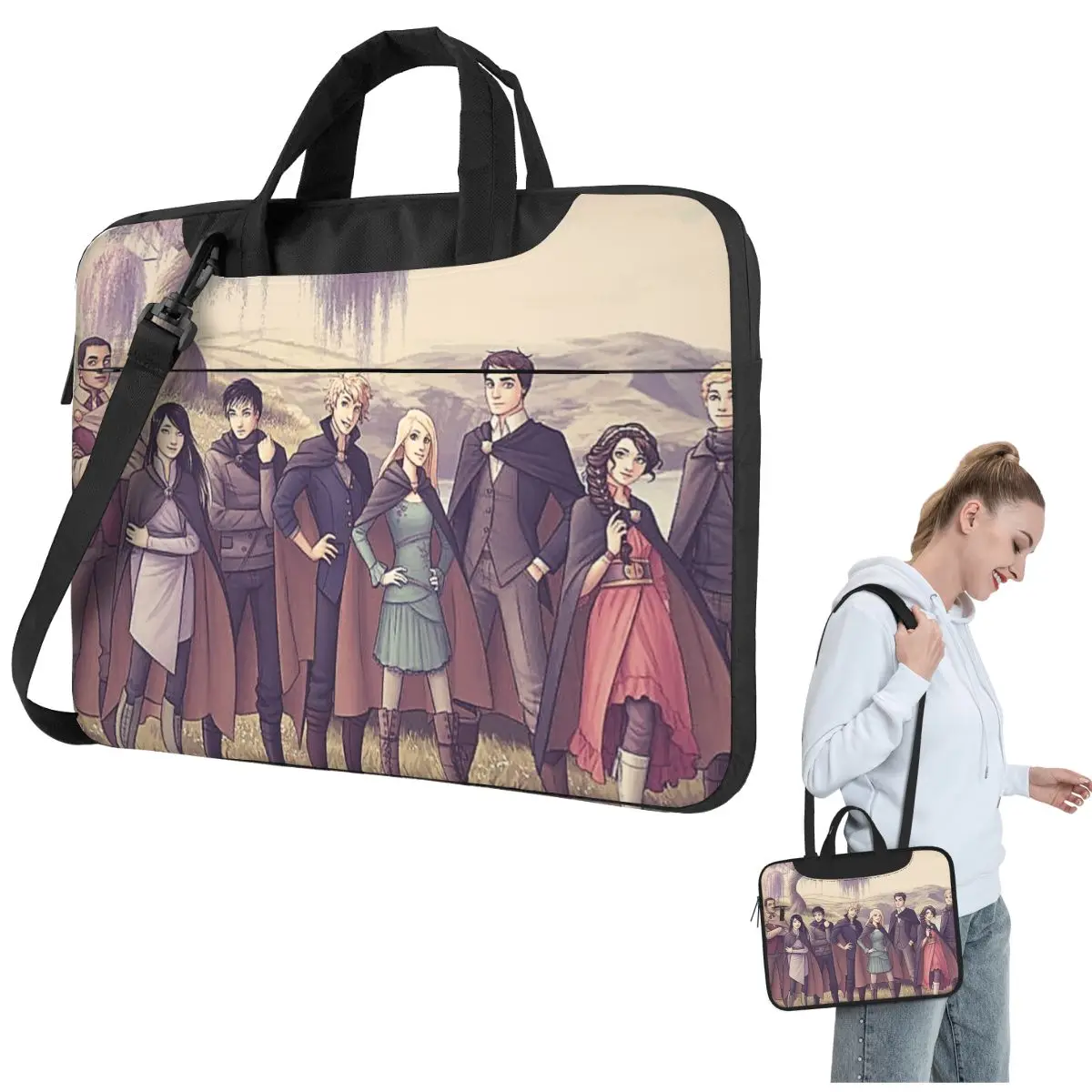 Keeper Of The Lost Cities Character Crossbody Laptop Bag Case Computer Bag 13 14 15.6 Inch Notebook Pouch for Lenovo