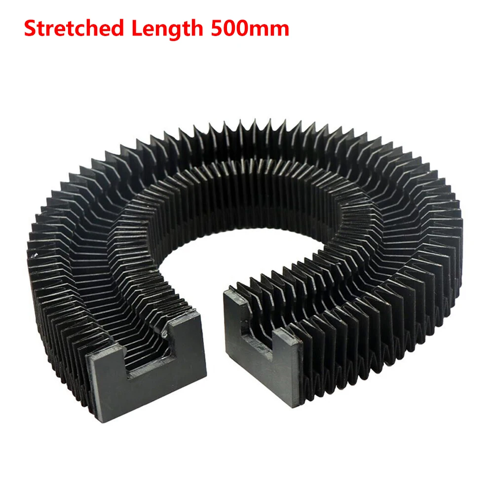 HGR20 Bellows Linear Guide Rail CNC Dust Cover Cloth Stretched Length CNC Machine Protection Dust Cloth Machine Tool Functional