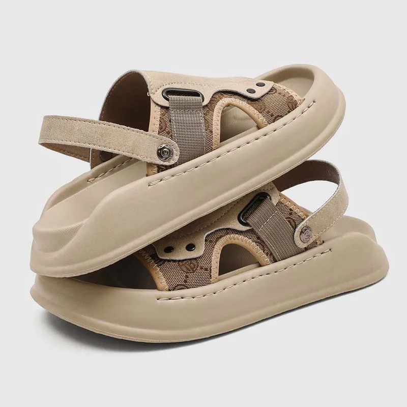 

Summer Men Casual Shoes Fashion Comfort Drag Mens Sandals Soft Sole Beach Footwear Quick Drying Mesh Anti Slip Man Slippers 2025