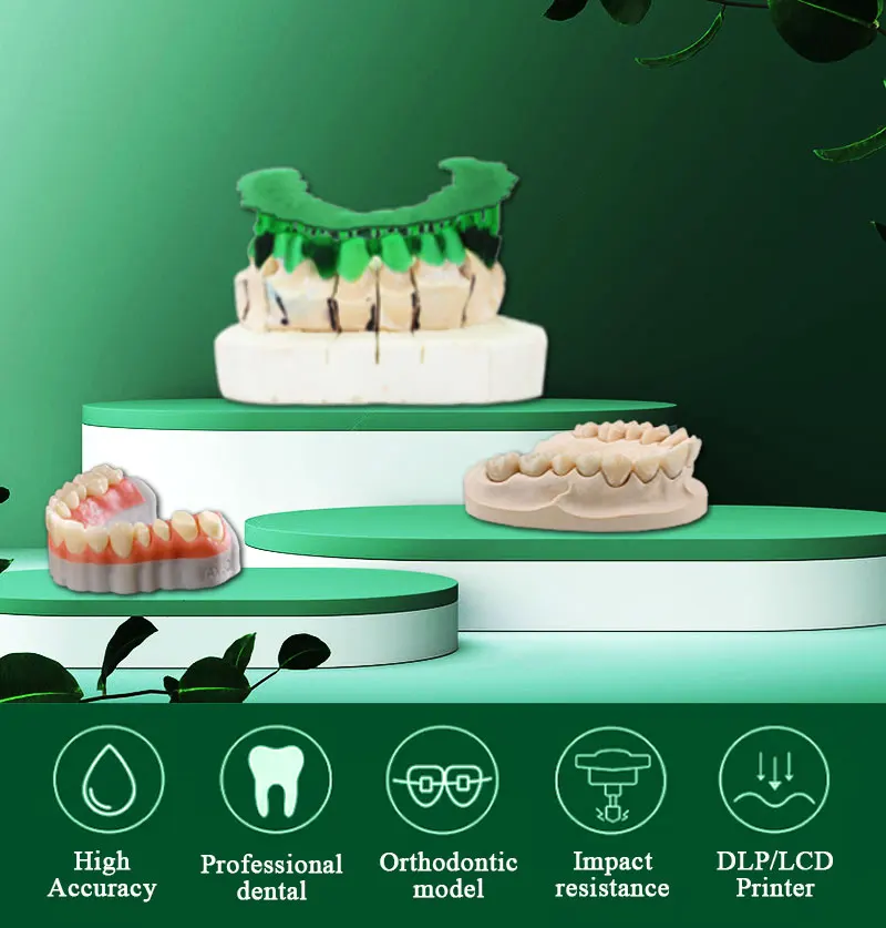 High Precision Bio Compatible A1/A2/B1 Color Crown and Bridge 3D Dentals Resins for LCD/DLP Printer