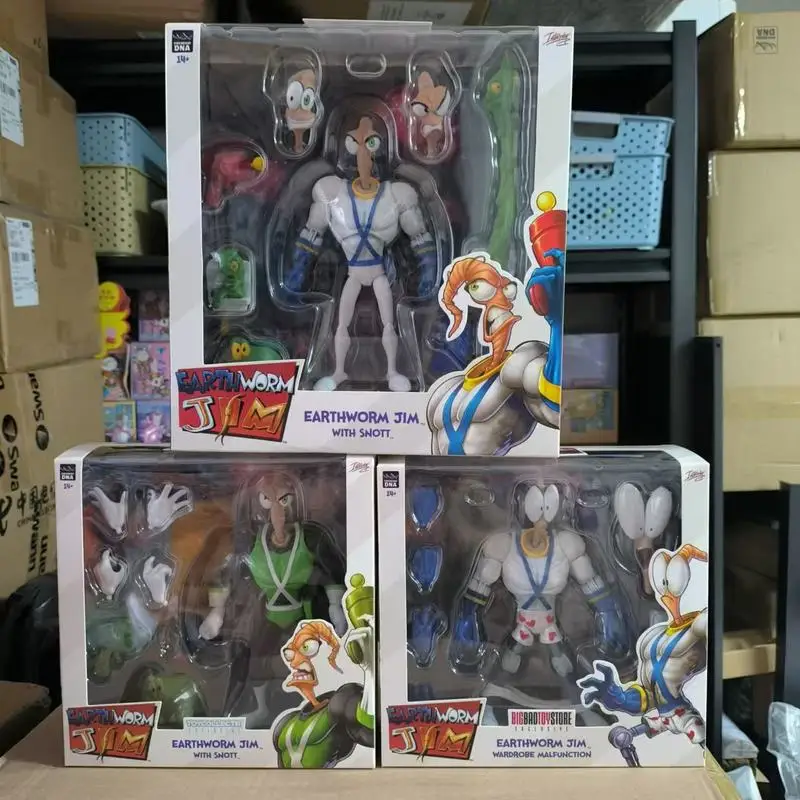 Figur Aksi Asli Earthworm Jim 2.0 PDNA 1/12 Psy Crow Bob The Killer, Tubuh Cacing Psy-Crow The Killer, Mainan Koleksi, Hadiah