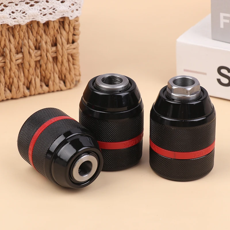 Mandril de catraca com travamento automático sem chave - Adaptador de broca de troca rápida de 10/13 mm para bits, torneiras e soquetes