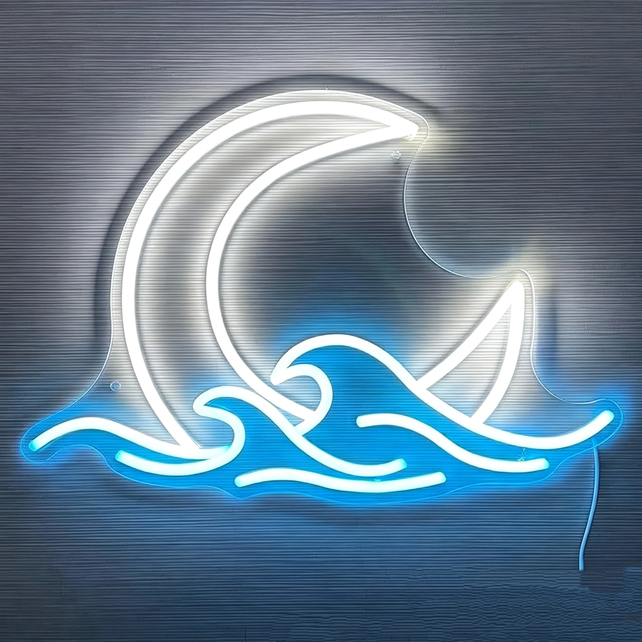 LED neon lights, wall-mounted ambient lamps for gaming bedrooms, creative moon neon signs for bars.